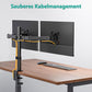 WALI Dual Monitor Stand for 13-27 inch Screens, Dual Monitor Mounts for 2 Monitors, 2 Monitor Desk Mount Holds up to 22 lbs, Height Adjustable Swivel Tilt Rotation, 75x75/100x100mm (M002), Black