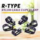 Swpeet 120 Pack White 3/4 Inch Nylon Plastic R-Type Cable Clips Clamp Kit, Nylon Screw Mounting Cord Fastener Clips with 120 Pack Screws for Wire Management (3/4 Inch, Black)