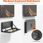 Flip Down Keyboard Tray Wall-Mount - 24 Inch Computer Keyboard and Mouse Platform Tray, Space Saving Design, Mouse Pad and Wrist Pad Included, Holds Up to 22 lbs, Black