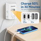 20W PD Fast Charging Wall Outlet with USB Ports (2C2A), Electrical Outlet Extender, Surge Protector, Wall Plug Adapter for Multiple Devices, Wall Socket Expander