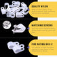 Swpeet 120 Pack White 3/8 Inch Nylon Plastic R-Type Cable Clips Clamp Kit, Nylon Screw Mounting Cord Fastener Clips with 120 Pack Screws for Wire Management (3/8 Inch, White)
