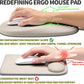 Hokafenle Ergonomic Mouse Pad Wrist Support, Terraced Slope Carpal Tunnel Wrist Pad for Mouse with Unibody Memory Foam, Wrist Rest Pain Relief Mousepad (Apricot, 11.8x7.9 in)