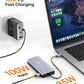 USB C Docking Station, NOVOO Triple Display Type C Hub Dual Monitor HDMI 4K@60Hz DP Multiport Adapter 4USB Ethernet SD/TF 100W PD Dongle Data for Dell/Surface/HP/Lenovo Thinkpad Laptop