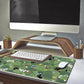 Kawaii Anime Aesthetic Black Cat Forest Plant Desk Mat, Green Sage XXL Large Extended Mouse Pad Gaming Cute Cats Desk pad, Laptop Keyboard and Mouse Mat for Women Desktop Office Decor 31.5x15.7 in