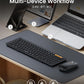 ProtoArc Foldable Keyboard and Mouse, XKM01 True Full-Size Folding Bluetooth Keyboard Mouse Combo for Business Travel, a Portable Office Suite On-The-Go, Compatible with Laptop iPad Tablet - Black
