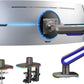RGB Gaming Monitor-arm for Flat/Ultrawide/Curved Monitors 32 to 60 inch, Heavy Duty Stand Load up to 20 kg, VESA 75/100 mm Monitor-Mount G70-New