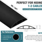 Floor Cord Cover, Cable Protector, 0.63W x 0.31H inches, Wire Cover for Extension Cords, Floor Cable Covers Prevent Cable Trips (Black, 50-10 Feet)