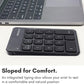 Macally Wireless Number Pad | Numeric Keypad | Wireless 10 Key for Laptop PC Computer Notebook Surface Chrome (2.4G USB) Perfect for Data Entry Numpad Number Keyboard