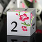 Metal Dungeons and Dragons Dice DNDND 7 PCS Heavy Metallic Flower D&D Dice Set with Gorgeous Gift Case for DND Tabletop Game (Matte Silver with Pink Flower)