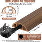 Floor Cord Cover Cable Cavity Self Adhesive Cord Hider Floor 10FT Floor Cable Management Power Cord Protector Floor Electric Cord Covers for Offices, Gym, Exhibitions (Misty Brown Wood, 1.18" x 20')
