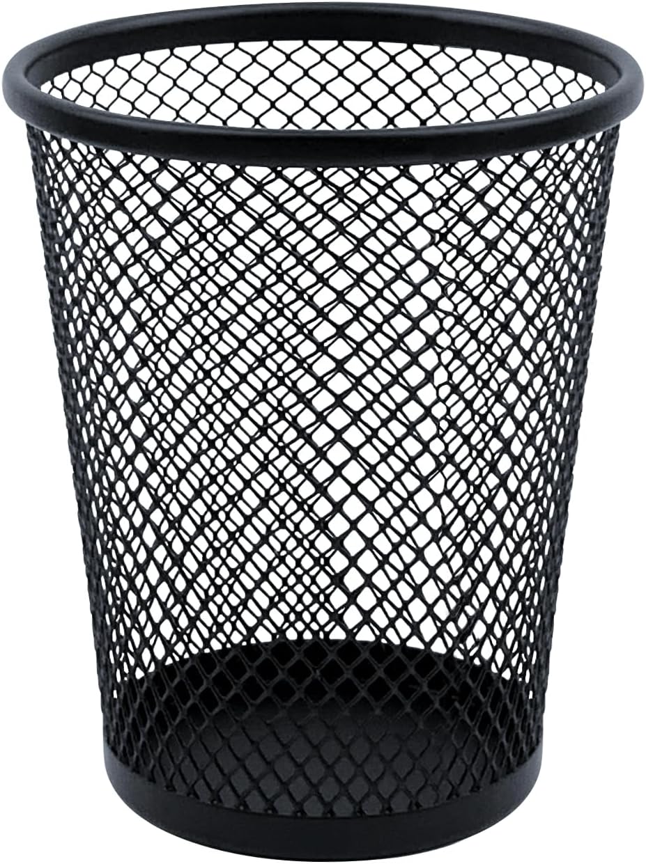 Desk Pencil Pen Holder, Wire Mesh Pen Cup Holder for Desk Organizer and Office Desk Accessories (6 Pack)