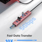 FORIDA USB C Hub-8 Port USB HUB with 7 USB3.0 Data Ports,Aluminum Alloy USBC Splitter with Type C 5V/3A Power Port Compatible with MacBook,iPad,Surface Pro,Laptop,PC (Rose Gold,USB C-9.8in)