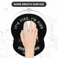 ITNRSIIET Ergonomic Mouse Pad with Gel Wrist Support Small Wrist Rest Smooth Surface Non-Slip PU Base Comfortable Office Supplies Pain Relief, 8.7 x 7.2 inches, Funny Burning Box