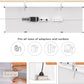 Under Desk Cable Management Tray - 48" Cord Organizer for Desk No Drill, Fabric Under Table Wire Organizer with 16X Cable Ties Hide for Office/Home, Cord Hider Fits Adapters & Sockets, White