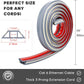 10ft Large Grey Floor Cord Cover, Self-2" (W) x 0.6"(H), Cable Cavity:0.8"(W) x 0.4"(H), Adhesive Power Cable Protector, Silicone Cord Protector, Cord Management, Cord Concealer and Cable Hider
