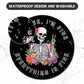 ITNRSIIET Round Mouse Pad with Stitched Edge Premium-Textured Waterproof Non-Slip Rubber Base Desktop Protection Mat Diameter 8.7 inches, Flower Skull