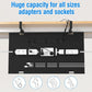No Drill Under Desk Cable Management Tray, 36" Cord Management Tray with Cable Loop, Upgraded Oxford Fabric Wire Management for Standing Desk - No Damage to Table
