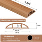 Floor Cord Cover Self Adhesive Cord Hider Floor Extension Cord Covers for Floor Power Cord Protector Cable Management Prevent Cable Trips Cable Cavity 0.51" W x 0.31" H (Light Brown Wood, 3.3Ft)