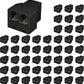 Uvital RJ12 6P6C 3 Female Telephone Line Splitters, Phone Jack Splitter, Telephone Landline Cable Connector and Separator(Black, 50 Pack)