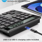 Rechargeable Wireless Number Pad for Laptop, 34 Keys Numeric Keypad with Dual Bluetooth & Display, 2-in-1 Numpad and Calculator, Slim Portable Number Pad Keyboard for Windows, Mac, PC, Tablet