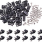 Swpeet 120 Pack Black 5/16 Inch Nylon Plastic R-Type Cable Clips Clamp Kit, Nylon Screw Mounting Cord Fastener Clips with 60 Pack Screws for Wire Management (5/16 Inch, Black)