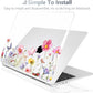 Batianda Premium Case for New MacBook Air 15 inch 2025 2024 2023 with M4 M3 M2 Chip, Floral Designed Protective Plastic Hardshell & Keyboard Cover & Screen Protector, Spring Flowers