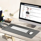 YSAGi Non-Slip Leather Desk Pad, Waterproof Laptop Computer Desk Keyboard Mat, Table Protector Blotter Mat, Large Mouse Pad for Office/Work/Home/Decor(Dark Gray, 31.5" x 15.7")