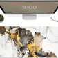 Galdas Large Mouse Pad XXL XL Large Mouse Pad Long Extended Mousepad Desk Pad Non-Slip Rubber Mice Pads Stitched Edges Thin Pad (31.5x11.8x0.12 Inch)-Ink White Gold Marble