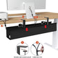 Univivi No Drill Under Desk Cable Management Tray, 28" Cord Organizer for Table, Clamp/Screw Mount Desk Cable Management, Premium Fabric Cable Management Tray for Office, Home
