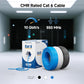 Cable Matters [UL Listed] 10Gbps in-Wall Riser Rated (CMR) 23AWG Bare Copper Cat6 Ethernet Cable - 500ft, Cat 6 Ethernet Cable Spool, Cat 6 Cord Bulk, Black
