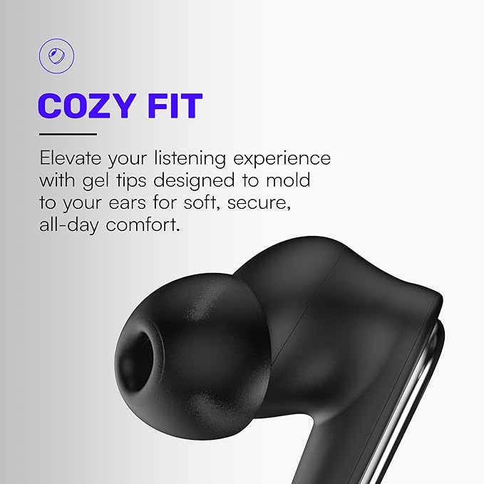 Raycon Pro Earbuds Wireless Bluetooth + 6 Microphones with Hybrid Active Noise Canceling, Sweat & Water-Resistant Earphones, Premium Wireless Ear Buds Bluetooth 40 Hours Playtime (Blue)