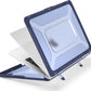 Batianda Case for New MacBook Air 13.6 inch 2025 M4 2024 2022 Release A3240 A3113 A2681 Model,Honeycomb Heavy Duty Protective Hard Shell with TPU Bumper Fold Kickstand & Keyboard Cover, Navy Blue
