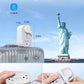 TROND Flat Plug Power Strip: 3.3ft Wrapped Short Extension Cord with 4 Outlets, 4 USB Ports, Small Charging Station, Travel Home Office Cruise Ship Dorm Room Essentials, Gray