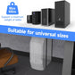 Suptek Uiversal PC Wall Mount,Computer Case CPU Holder Under-Desk PC Holder Adjustable Straps and Steel Bracket,ZJJ004