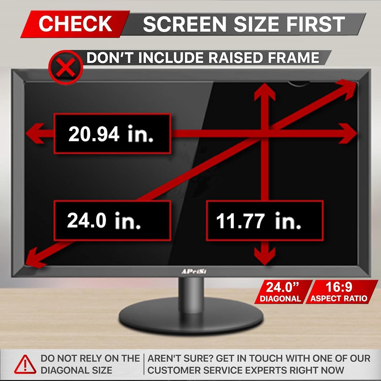 24 Inch Privacy Screen Filter for Widescreen 16:9 Monitor | Privacy Shield | Anti-Glare | Anti-Blue light Protector | Eye Protection | Computer Security Private Filter