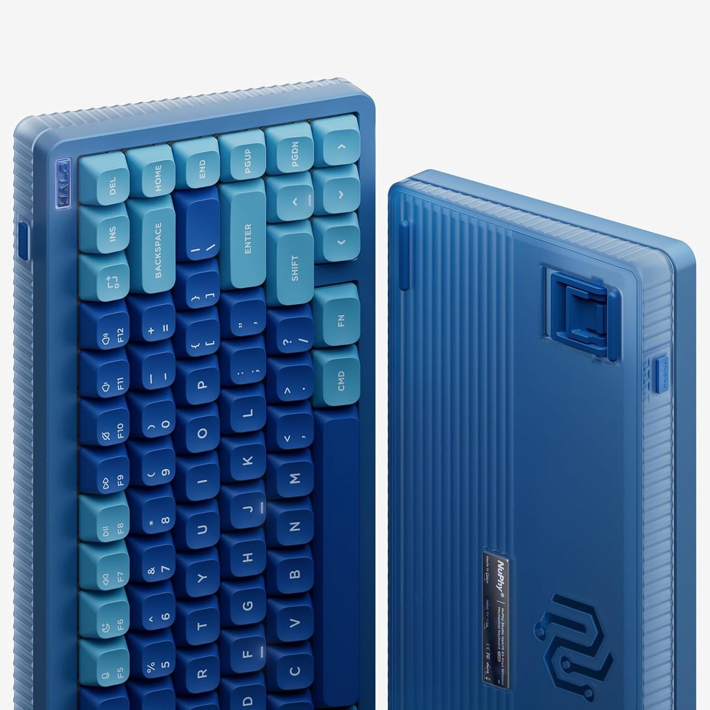 nuphy Halo75 V2 Mechancial Gaming Kyeboard,75% Wireless Hot Swappable Bluetooth Keyboard,83 Kyes RGB Backlit Keyboard,Support Bluetooth/2.4GHz/USB-C (Blue, Raspberry (46gf))