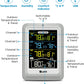 Indoor Outdoor Thermometer Wireless, 4.5 Inch Display Digital Hygrometer Thermometer Temperature Humidity Monitor with 330ft Range Sensor and Adjustable Backlight (Multi)