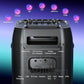 W-KING Portable Speaker Bluetooth Partybox, 370W MAX Pro Sound Loud, Deepest Bass,Large Outdoor Boom Box Wireless, CSB, Telescopic Handle&Sturdy Wheels, 25H, Futuristic Light,MIC&Guitar in