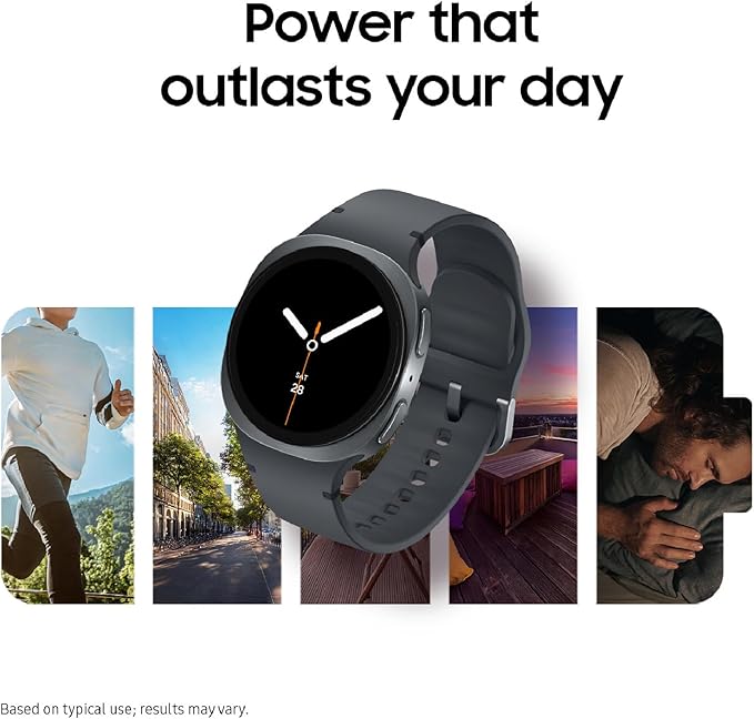 Samsung Galaxy Watch 8 (2025) 40mm LTE Smartwatch, Cushion Design, Fitness Tracker, Sleep Coaching, Running Coach, Energy Score, Heart Rate Tracking, Graphite (Renewed)