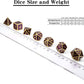 D&D Table Game Dice Set, 7PCS Metal Die with Metal Gift Box for Dungeons and Dragons (Dark Purple and Gold Number)