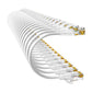 Cat6a Patch Cables 3ft (24 Pack) Slim, Cat6 Ethernet Patch Cable Pure Copper, Flexible Cat 6 Patch Cable 550MHZ 10G, Space-Saving Cat 6A Network Cables for Patch Panel, White