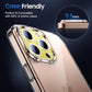 UniqueMe for 3 Pack iPhone 16 Pro/iPhone 16 Pro Max Camera Lens Protector - [Drop Protection] [Case Friendly] 9H Tempered Glass Camera Cover Screen [Update New Version] - Glitter Gold