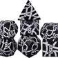 D&D Stripe Dice Set,Black Metal Dungeons and Dragons Dice Set with Box, Crack Polyhedral Dice for RPG Board Games (Matte Black Silver)