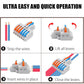 10PCS Lever Wire Connectors, Quick Wiring Cable Connectors, Compact Push-in Conductor Terminal Block (10PCS 2 in 6 Out)