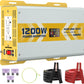 XWJNE 1200W Pure Sine Wave Power Inverter 12V DC to 120V GFCI AC Converter with LCD Display for Home, RV, Truck, Off-Grid Solar Power