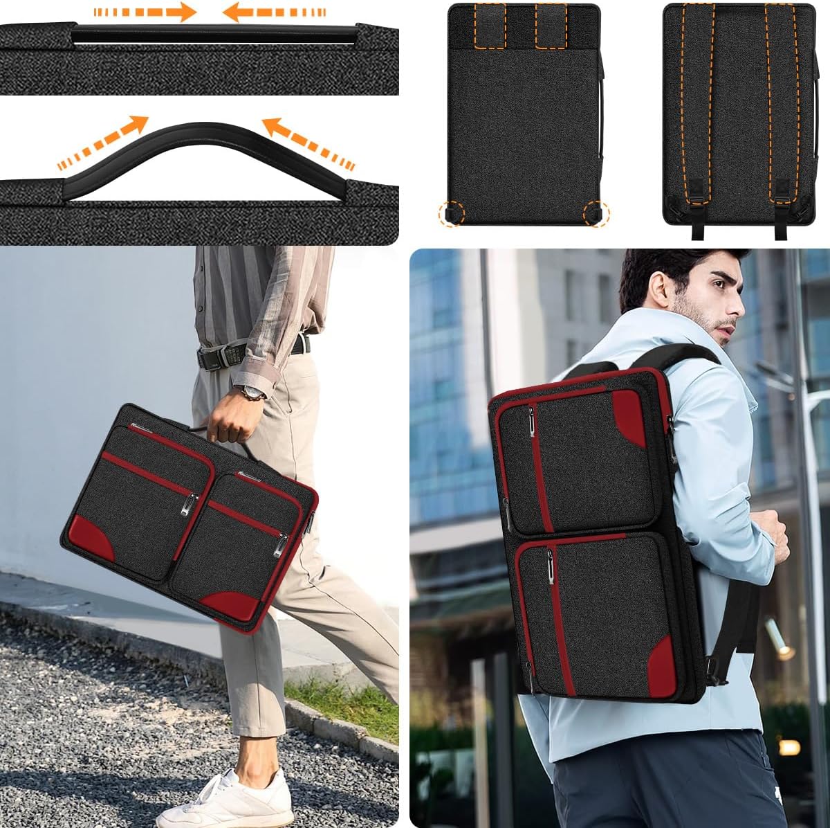 ZINZ Laptop Case 15 15.6 16 inches Sleeve Slim Briefcase Spill-Resistant Handbag for Most Popular 15" 15.6" 16" Notebooks，B01RD02