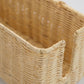 PEMAR Natural Rattan Wicker Cable Management Box, Cable Organizer, 2 Open Slots, Under Desk Cord Organizer, Cover & Hide Power Strips for TV Desk, Computer, Router, USB Hub (Bright Natural Color)
