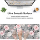 Pink Roses Desk Mat,Large Spring Blooming Flowers and Leaves Gaming Keyboard Mouse Pad,Non-Slip Rubber Base Desk Pad Thick Stitched Edges Waterproof Mousepad Mouse Mat 31.5"x11.8"
