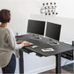 Stand Up Desk Store Under Desk Cable Management Tray Black Horizontal Computer Cord Raceway and Modesty Panel (Black, 51")