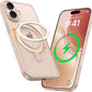 MAGIC JOHN 360° Rotatable Magnetic Invisible Stand for iPhone 16 Case [Camera Control Button] [Compatible with MagSafe] 16FT Shockof for iPhone 16 Case with Kickstand, Rose Gold